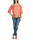 Фото #4 товара Juniors' Lace-Trim Off-The-Shoulder Top