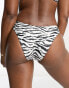 Фото #4 товара Dorina Burdine high leg bikini bottom in zebra print