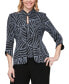 ფოტო #1 პროდუქტის Women's Printed Mandarin-Collar Jacket & Tank Top