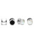 ფოტო #2 პროდუქტის Men's Double Sided Round Beveled 4 Piece Stud Set