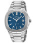 ფოტო #1 პროდუქტის Men's Potente Automatic Silver-Tone Stainless Steel Bracelet Watch 40mm