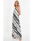 ფოტო #3 პროდუქტის Women's Stripe Halter Neck Maxi Dress