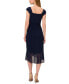 Фото #2 товара Women's Sweetheart-Neck Chiffon-Drape Jersey Dress