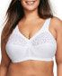 ფოტო #2 პროდუქტის Women's Full Figure Plus Size MagicLift Cotton Wirefree Support Bra 1001