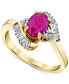 ფოტო #1 პროდუქტის Ruby (1 ct. t.w.) & Diamond (1/5 ct. t.w.) Ring in 10k Gold