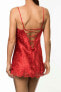 Фото #2 товара Lise Charmel 278152 Floral Lace Dressing Babydoll Chemise size M Red