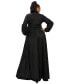 Фото #3 товара Plus Size Bella Donna Dress with Ribbon and Bishop Sleeves