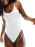 Фото #8 товара Calvin Klein Low Back Swimsuit - CK Festive in white