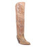 Фото #2 товара Dan Post Boots Aretha Embroidery Python Print Snip Toe Cowboy Womens Brown Casu