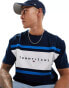 Tommy Jeans colorblock t-shirt in blue