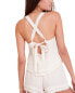 Фото #2 товара Bella Dahl Fray Hem Tie Back Linen Tank Women's