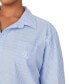 Фото #2 товара Пижама Ralph Lauren Lauren plus Size длиннорукавная с воротником, закрепленным кнопками