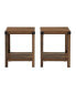 Фото #3 товара Farmhouse 2-Piece Metal-X Side Tables with Lower Shelf Set