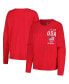 Фото #1 товара Women's Red Team USA Long Sleeve T-shirt