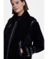 ფოტო #8 პროდუქტის Women's Shearling Jacket, Silky Black With Black Wool