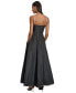 Women's Square-Neck Sleeveless Taffeta Gown