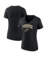 ფოტო #2 პროდუქტის Women's Black Purdue Boilermakers Evergreen Campus V-Neck T-shirt