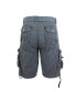 Men's Belted Cargo Shorts with Twill Flat Front Washed Utility Pockets