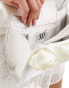 Фото #9 товара True Decadence bridal rose clutch bag in cream satin