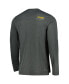 Men's Heather Charcoal West Virginia Mountaineers 2022 Coach Performance Long Sleeve V-Neck T-shirt