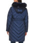 Фото #2 товара Women's Faux-Fur-Trim Hooded Puffer Coat