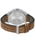 Фото #3 товара Часы и аксессуары Hugo Boss Мужские наручные часы Grip Brown из натуральной кожи, 46 мм