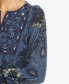 Women's Paisley Flower Embroidered Sweater Dress
