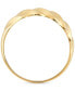 ფოტო #3 პროდუქტის Polished Wavy Design Statement Ring in 10k Gold, Created for Macy's
