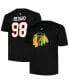 Фото #1 товара Men's Connor Bedard Black Chicago Blackhawks Big and Tall Name and Number T-shirt