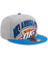 Фото #4 товара Men's Gray, Blue Oklahoma City Thunder Tip-Off Two-Tone 59FIFTY Fitted Hat