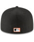 Фото #4 товара Men's Black San Francisco Giants Cooperstown Collection Wool 59FIFTY Fitted Hat