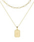 14K Gold Plated Willow Initial Layering Necklace Set