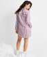 Фото #1 товара Women's Notch Collar Poplin Sleepshirt, Created for Macy's