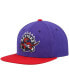 Фото #2 товара Men's Purple and Red Toronto Raptors Hardwood Classics Team Two-Tone 2.0 Snapback Hat