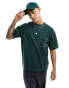 Cotton On boxy fit t-shirt with pocket and seam detail in forest green