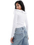 Фото #7 товара ASOS DESIGN scoop neck top with frill in white