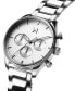 ფოტო #2 პროდუქტის Men's Chronograph Airhawk Stainless Steel Bracelet Watch 42mm