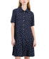 ფოტო #4 პროდუქტის Women's Polka-Dot Pleated Shirtdress