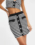 Фото #4 товара Miss Selfridge co-ord mono boucle mini skirt in black and white check