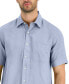 Фото #3 товара Men's 100% Linen Shirt, Created for Macy's