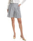 Lafayette 148 New York Leroy Linen-Blend Short Women's Navy 0