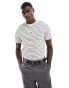 Farah Oakland striped cotton t-shirt in white