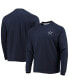 Men's Navy Dallas Cowboys Sunset Slub Raglan Henley Long Sleeve T-shirt