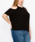 Фото #3 товара Plus Size Thermal Cold Shoulder Tee