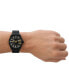 Men's Scraper Three Hand Black Stainless Steel Watch 43mm