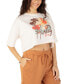 Juniors' Boxy Crop Fit Graphic Tee