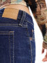 Weekday Nova low waist slim bootcut jeans with gathered leg in azur blue