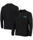 Фото #1 товара Men's Black Carolina Panthers Maverick Thermal Henley Long Sleeve T-shirt