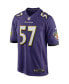 Men's Bart Scott Purple Baltimore Ravens Game Retired Player Jersey