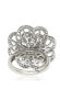 Фото #3 товара Suzy Levian Sterling Silver Cubic Zirconia Flower Ring